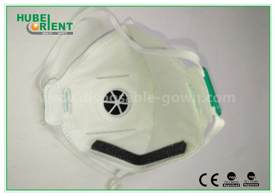 Folded disposable hospital masks for sickness , Soft  polypropylene materials