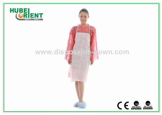 Soft Touching Disposable Non Woven Apron With Thin Neck Gallus