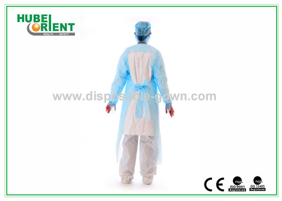 Anti-Dust Blue Disposable use Protective Gowns with thumb cuffs/Safety Protective Clothing