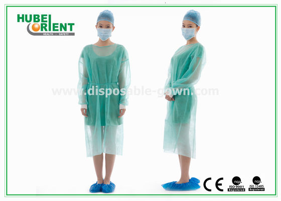 CE MDR PP PE Disposable Medical Gowns With Knitted Wrist