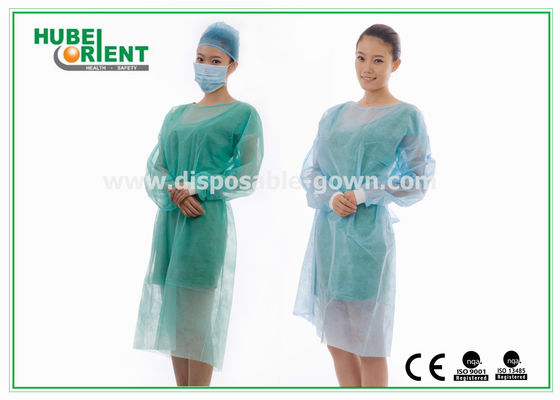 CE MDR PP PE Disposable Medical Gowns With Knitted Wrist