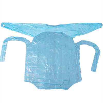 Medical Plastic Isolation Gown Disposable CPE Protective With Thumb Loop Cuffs