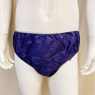 Dark Blue Unisex Hygiene Triangle PP Non Woven Underpants Disposable Travel Friendly