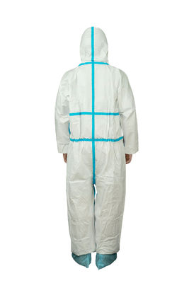 EN14126 EU Standard Type 4B/5B/6B Disposable PPE Protective Microporous Film Coverall