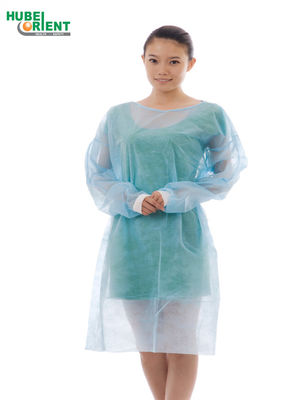 PP Nonwoven Disposable Visitor Gown 40gsm With Long Sleeve