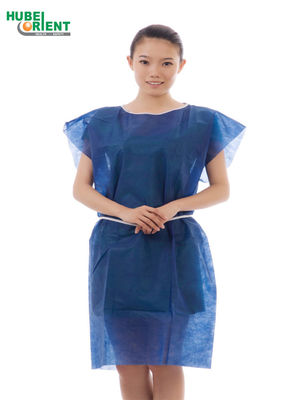 CE Standard hospital use disposable non-woven patient gown without sleeves