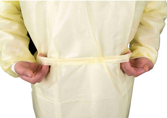 Ultrasonic Heat Sealed Disposable Waterproof Level-2 Medical SMS Isolation Gown