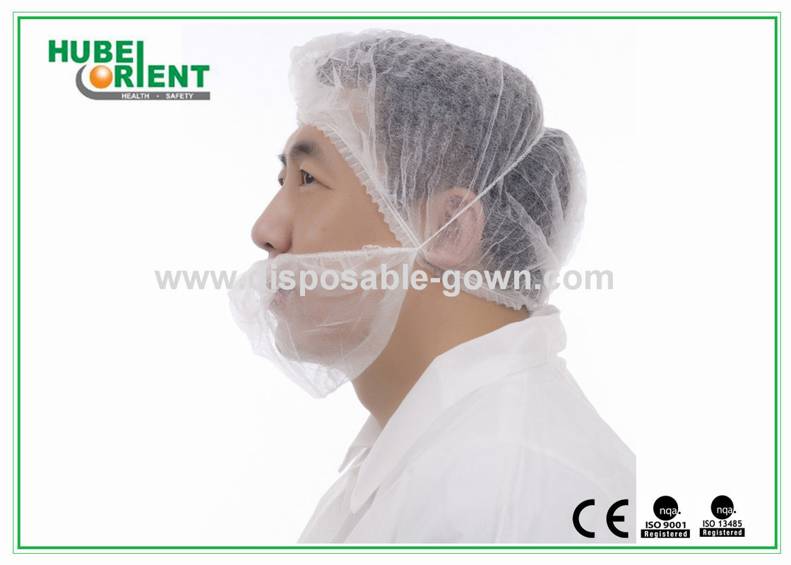 Breathable Disposable Nonwoven Beard Cover With Single Elastic For Barber Shop