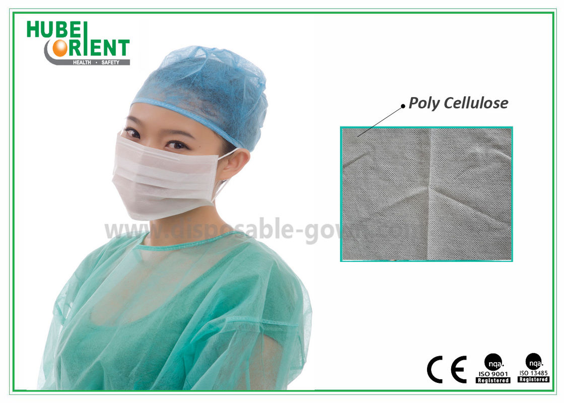 3 Ply Disposable Poly Cellulose Surgical Earloop Face Mask