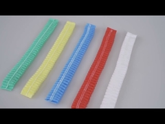 নন বোনা মব ক্যাপ স্টাইল ডিসপোজেবল হেড ডাবল ইলাস্টিক সহ