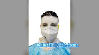 FFP1 ভাঁজযোগ্য শ্বাসযন্ত্রের মাস্ক নির্ভরযোগ্য ধুলো সুরক্ষা