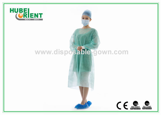 Soft Disposable Medical Use Non-Woven Isolation Gowns With Knitted Cuffs For Medical Environment
