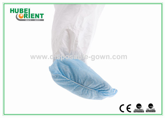 Non Slip PP Disposable use Shoe Cover Blue White Non-woven Comfortable and durable use