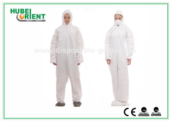 SMS Protective Disposable Waterproof Coverall With Hood And Shoe Cover