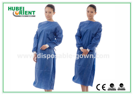 CE ISO certificated SMS Nonwoven Disposable Surgical Gowns With Knitted Wrists
