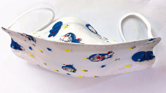 3D Kid Face Mask With Cute Printing Breathable Skin Friendly Fish Shaped Non Woven