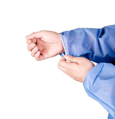 CE Certificated Disposable Anti-Bacterial Protective Medical PP/SMS Long Lab Coat