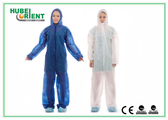 Disposable Type 5 PP Nonwoven Protective Coveralls With Hood