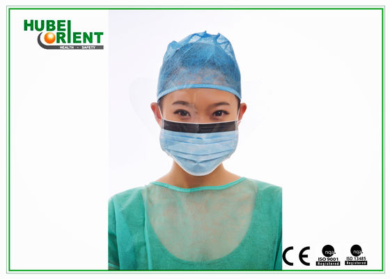 ISO9001 Earloop PP Nonwoven Disposable Protective Face Mask With Splash Visor
