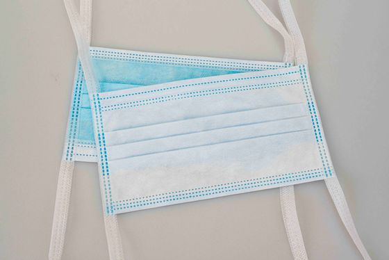 EN14683 Level3 Breathable Disposable Medical Use 3ply Face Mask 17.5x9.5cm With Nonwoven Tie
