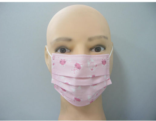 3ply Cartoon Printed Disposable Kid Face Mask With Latex Free Elastic Rubber