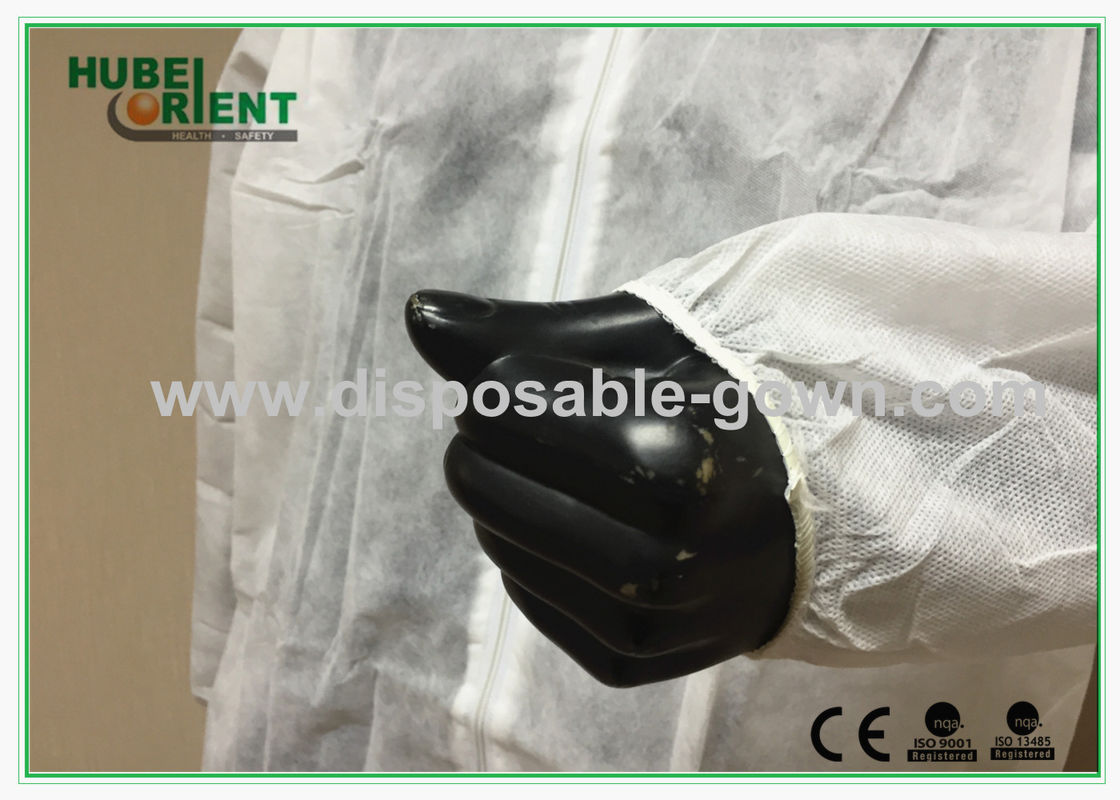 MP SMS Tyvek Nonwoven Material Single Use Lab Coat With Zip Closure