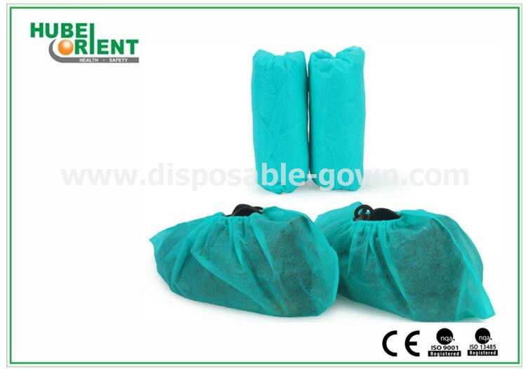 Blue White Green Color Breathable Disposable Non-Woven Shoe Cover for keep clean