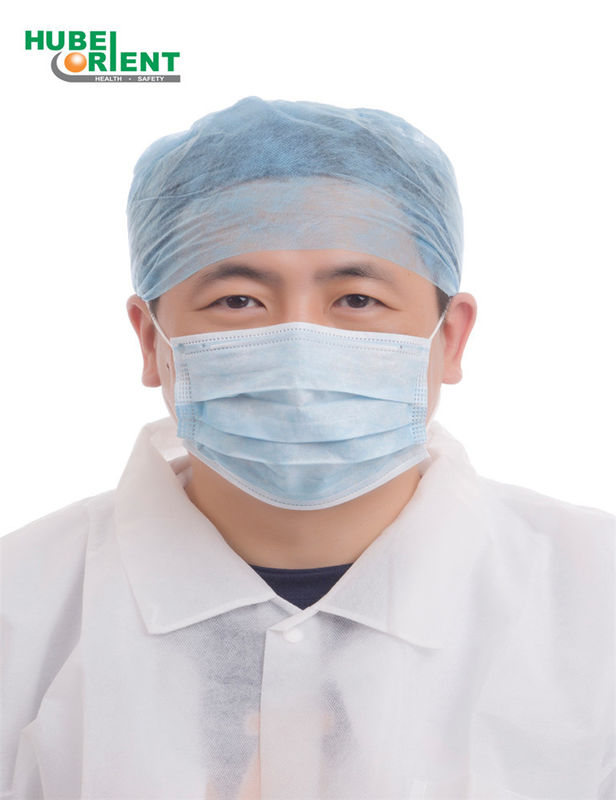 Disposable PP/SMS Non Woven Doctor Cap Head Cover Hair Net Surgical Doctor Hat With Elastic At Back