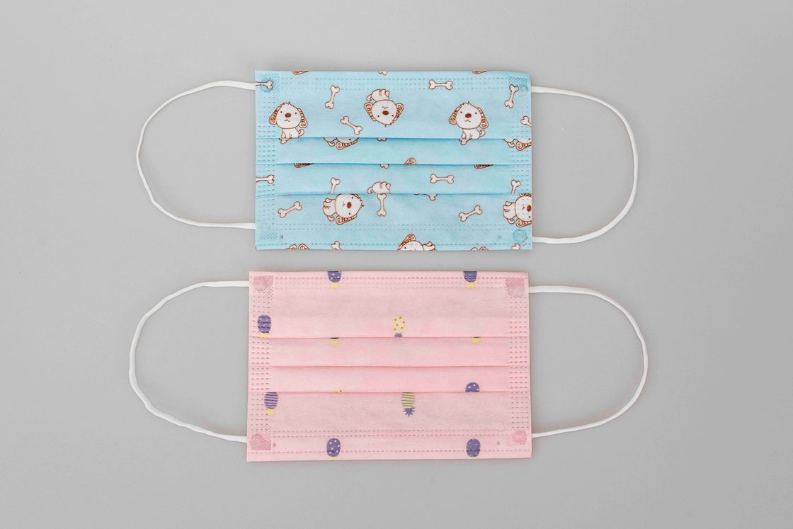 14.5x9.5cm Disposable Kid Face Mask Nonwoven Cute Cartoon